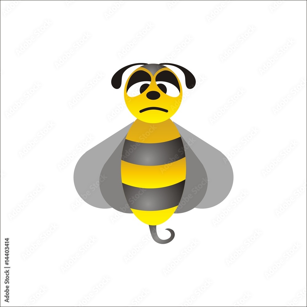 bee sad Stock Vector | Adobe Stock