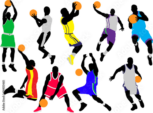 basketball players vector