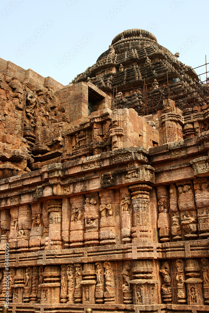 Ancient Hindu Temple at Konark, Orissa, India. 13th Century AD