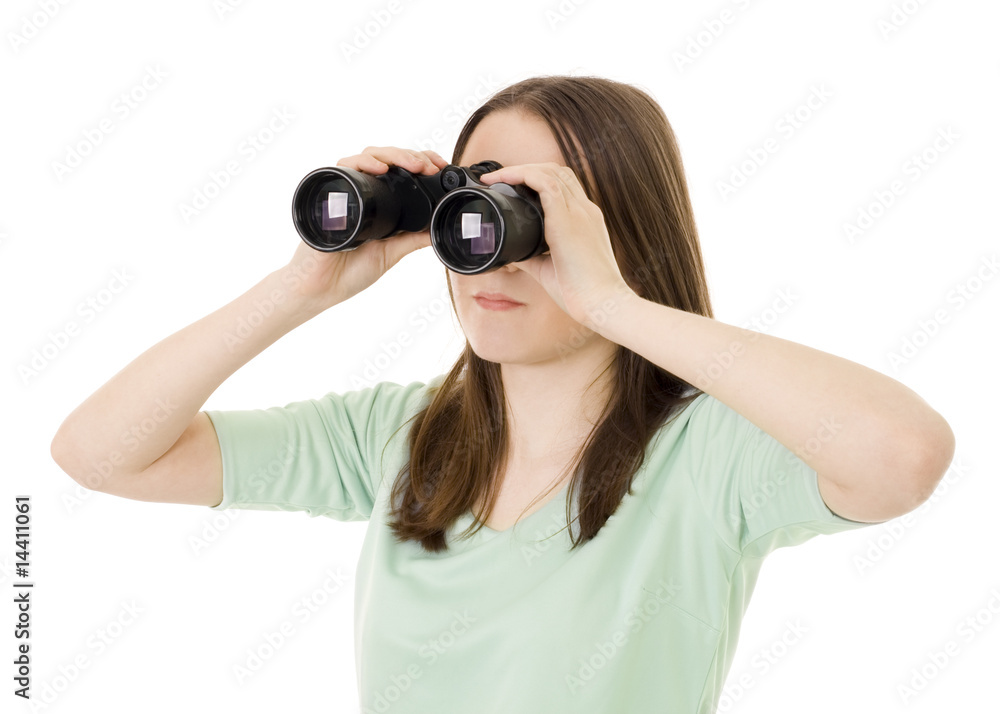 Woman searching for information Woman searching for information
