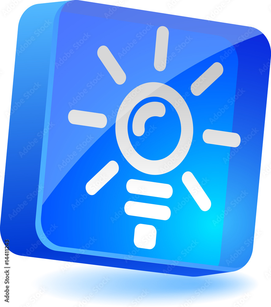 Idea 3d icon. Vector illustration. Idea 3d icon. Vector illustration.