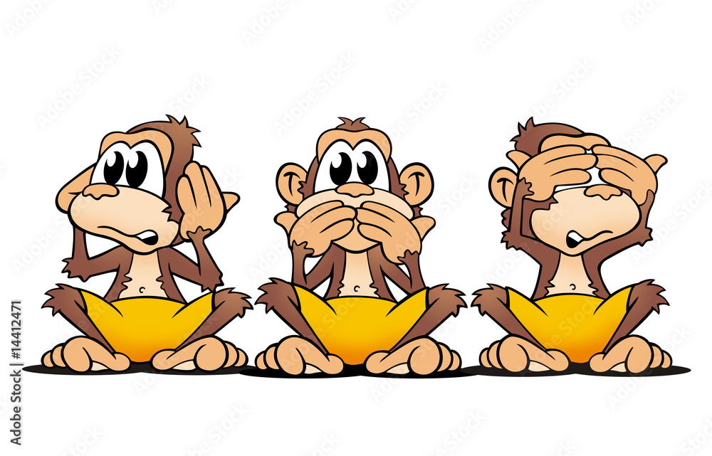 3 Affen Stock Illustration Adobe Stock