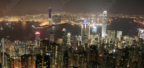 Hong Kong (Hongkong) China - Skyline bei Nacht © XtravaganT