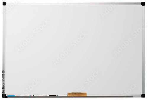 Whiteboard isolated on white background photo