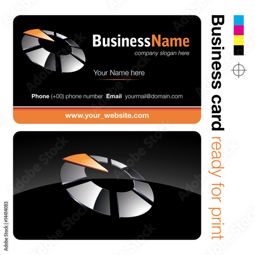 Business card, CMYK. Ready for print