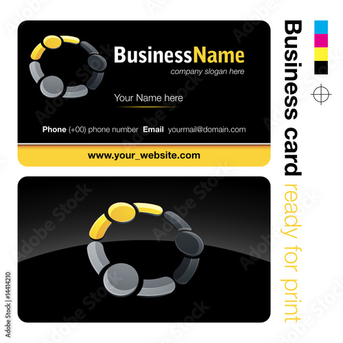 Business card, CMYK. Ready for print