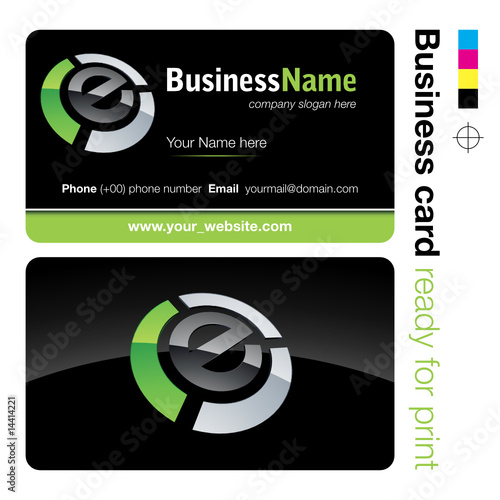 Business card, CMYK. Ready for print