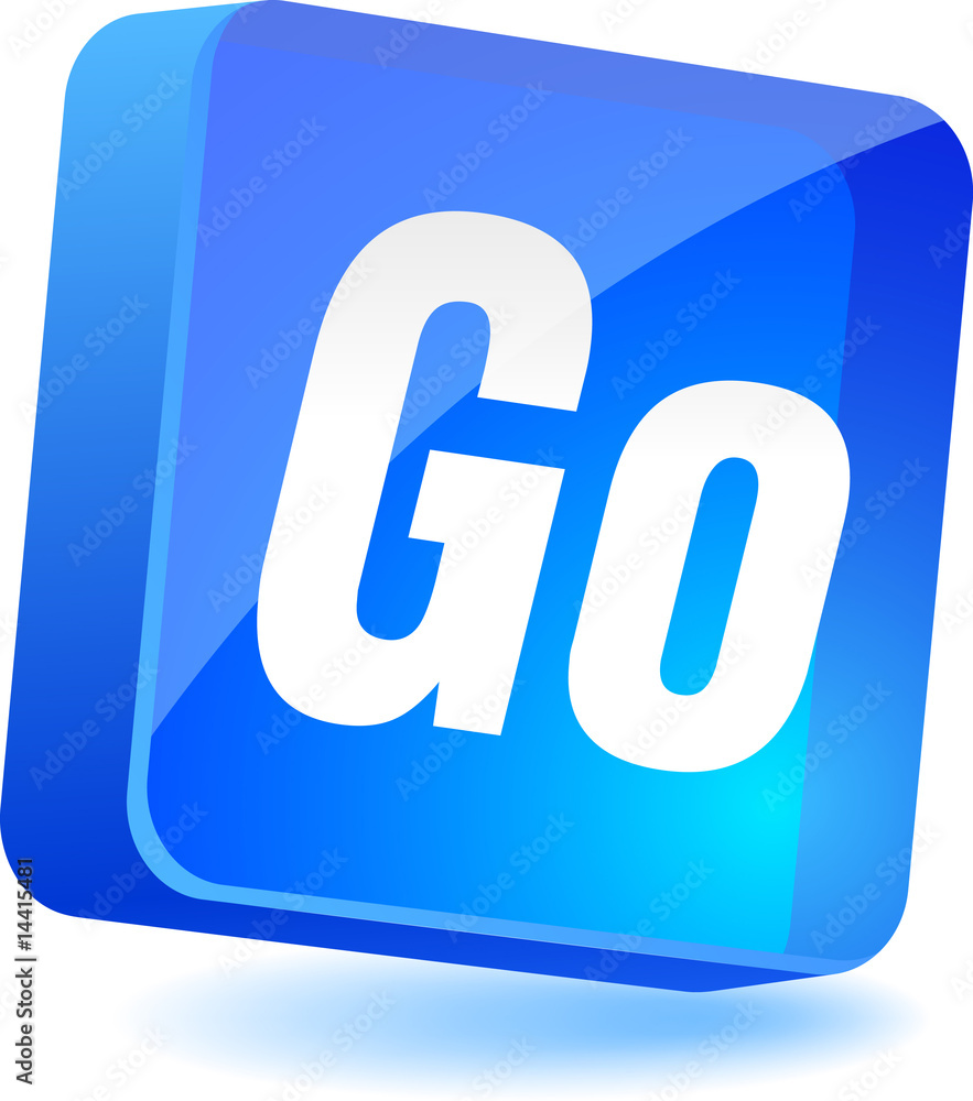 Go 3d icon. Vector illustration. Go 3d icon. Vector illustration.