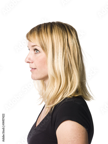 Portrait of a woman in profile