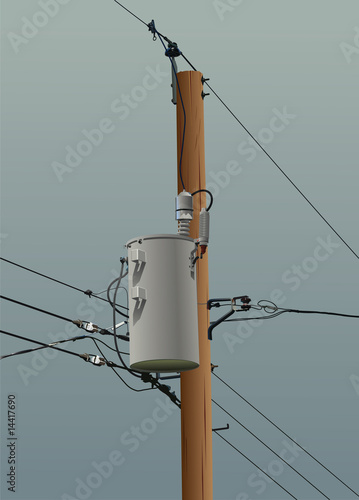 Power Pole in Storm