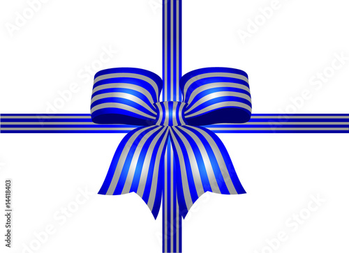 blau silber gestreifte geschenkschleife
