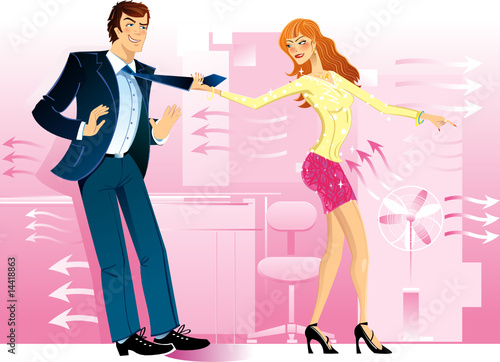The girl wishes to have sex with the man