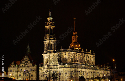 Dresden Hofkirche Nacht - Dresden Catholic Court Church night 02 © LianeM
