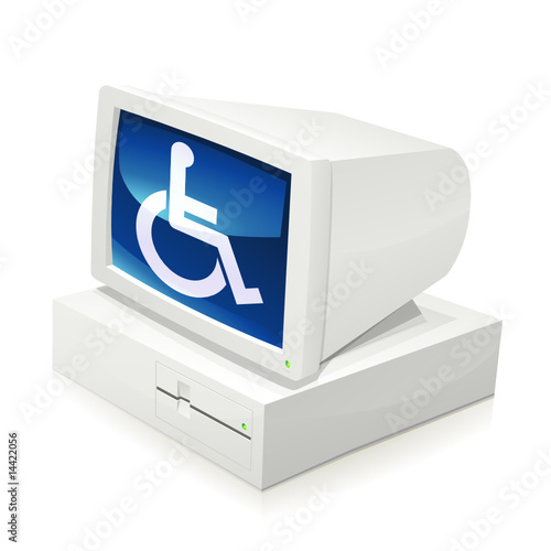 Ordinateur des années 80 et accessibilité (reflet)