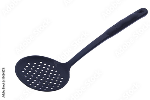 black plastic skimmer isolated on white