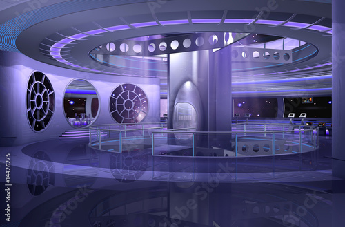 3D rendering of spaceship