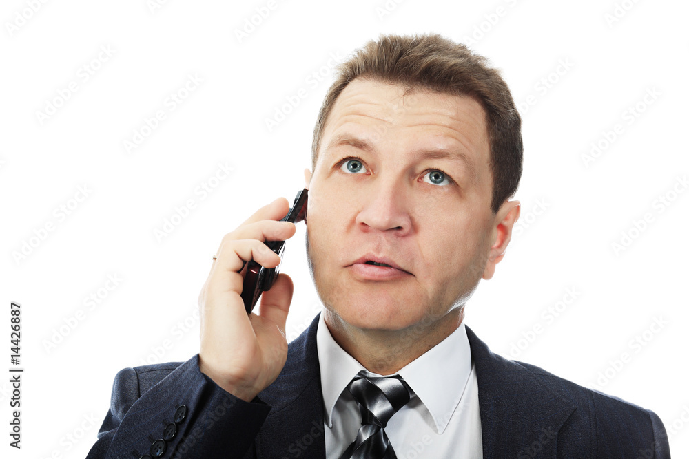 phoning man phoning man