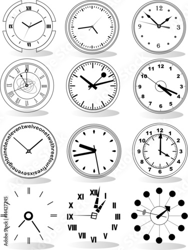 Illustration of different clocks