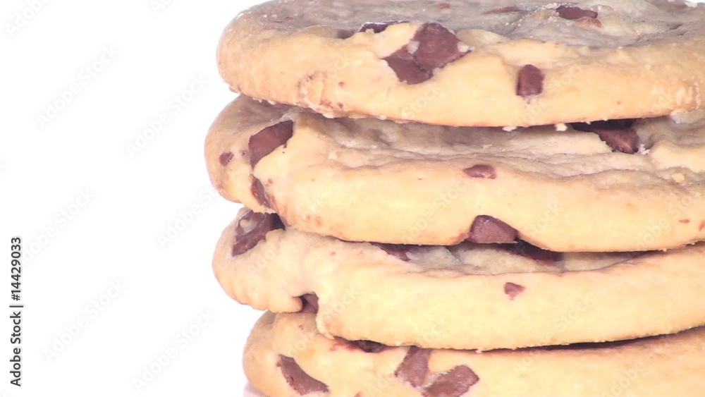 Chocolate chip cookies loop with copy space - HD Chocolate chip cookies loop with copy space - HD