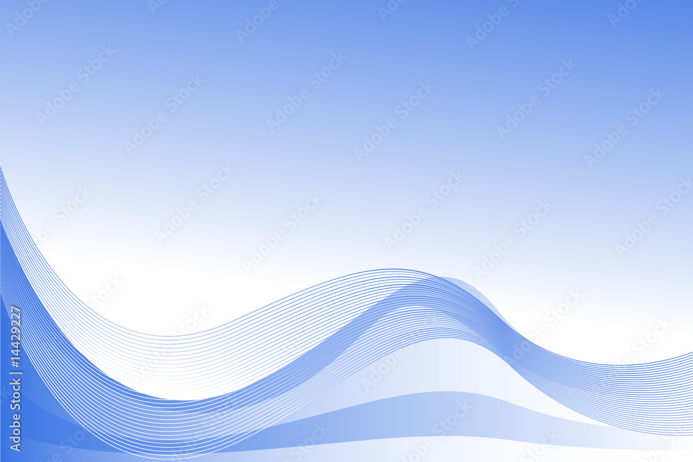 abstract wave swirl - blue