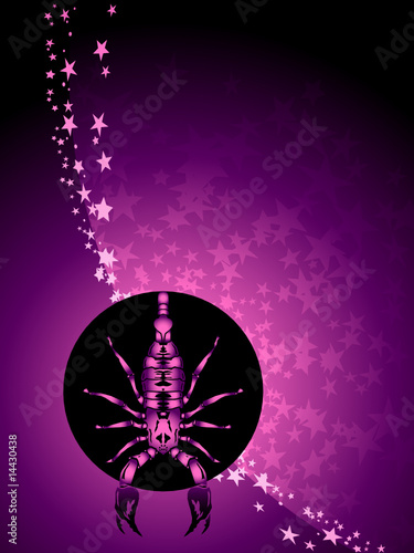 Scorpio zodiac background