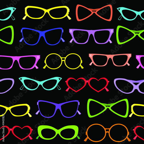 Seamless of solar glasses. Vector illustration