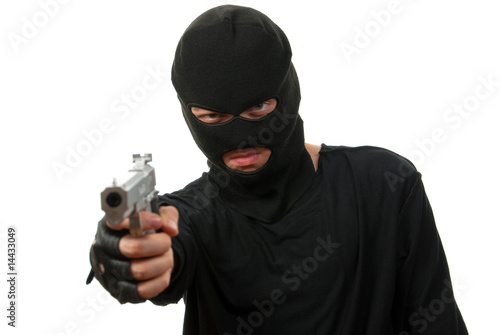 Criminal in black mask
