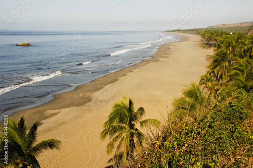 Pacific Ocean beach in Caleta de Campus, Michoacan, Mexico