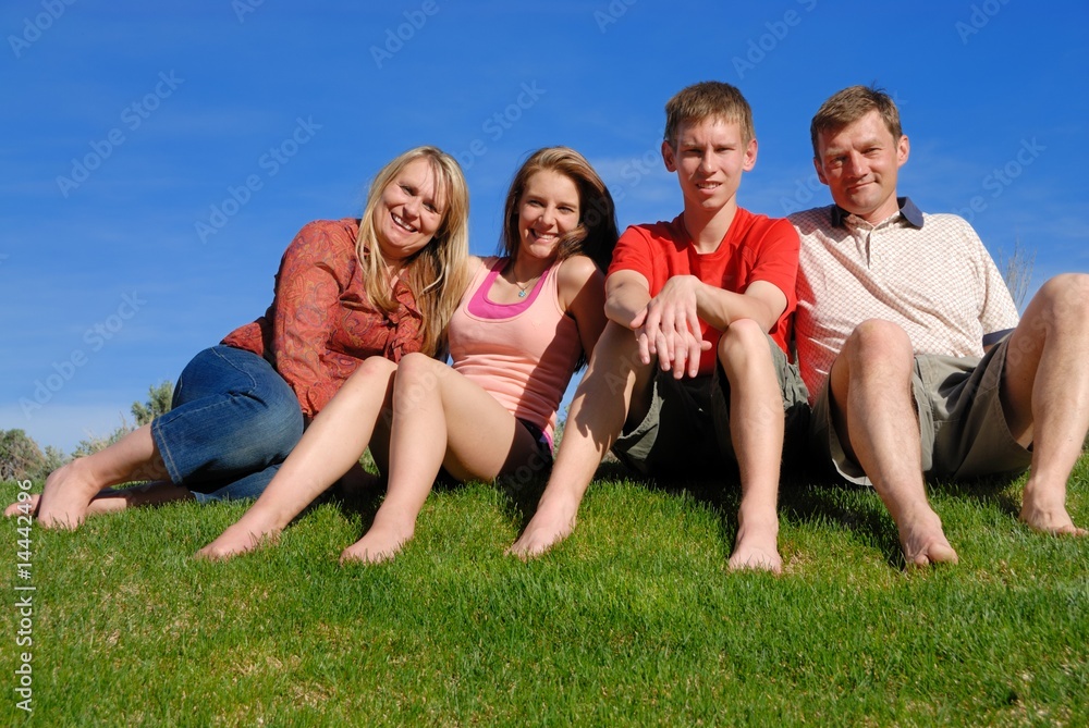 Family on grass Family on grass