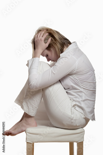 young woman with the burnout syndrome