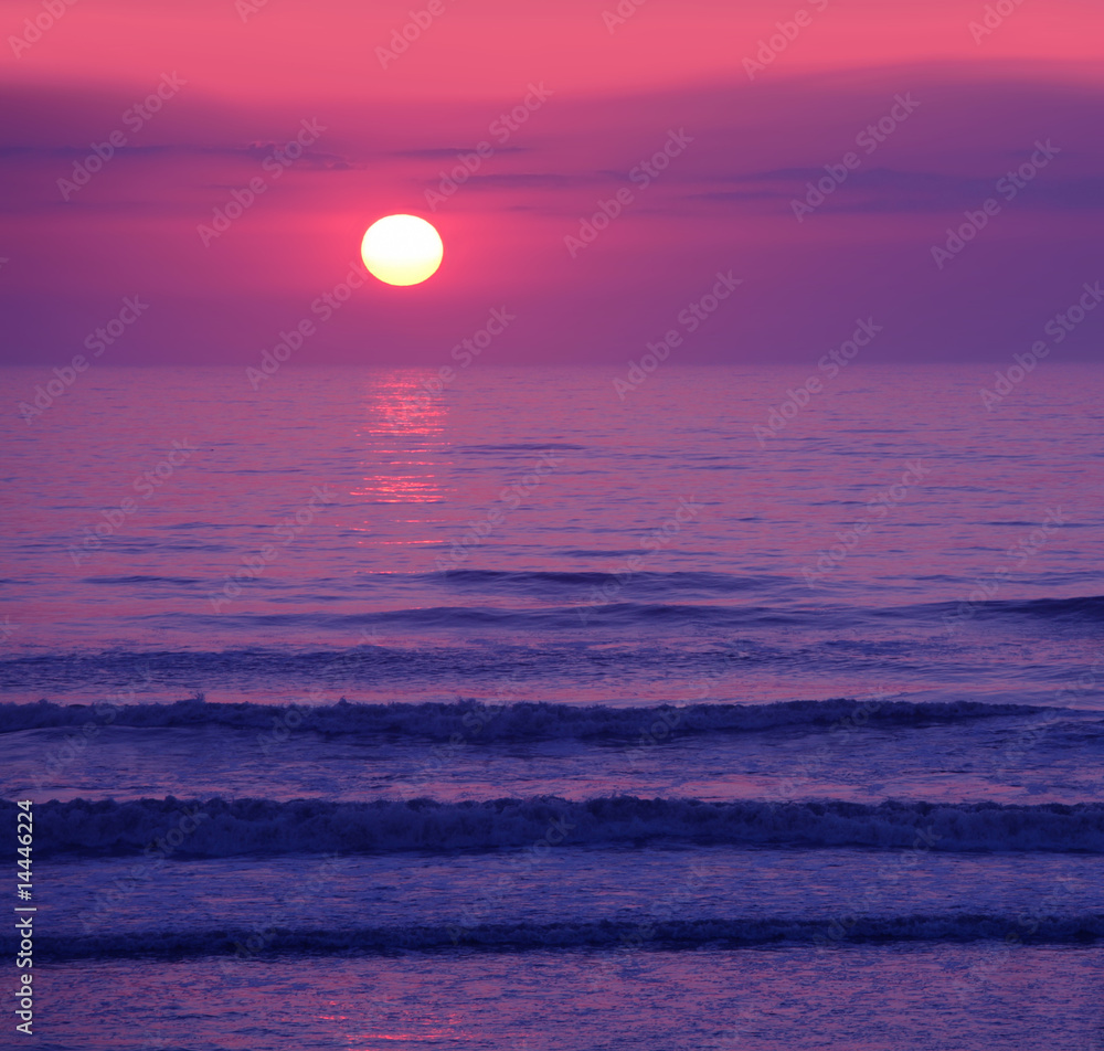 Beautiful pink sunset or sunrise Beautiful pink sunset or sunrise