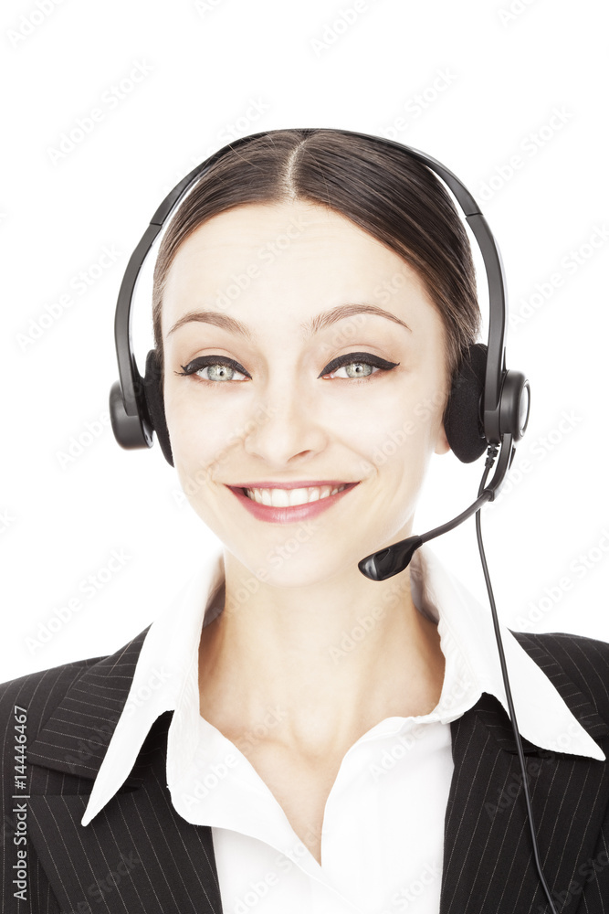 Young smiling operator Young smiling operator