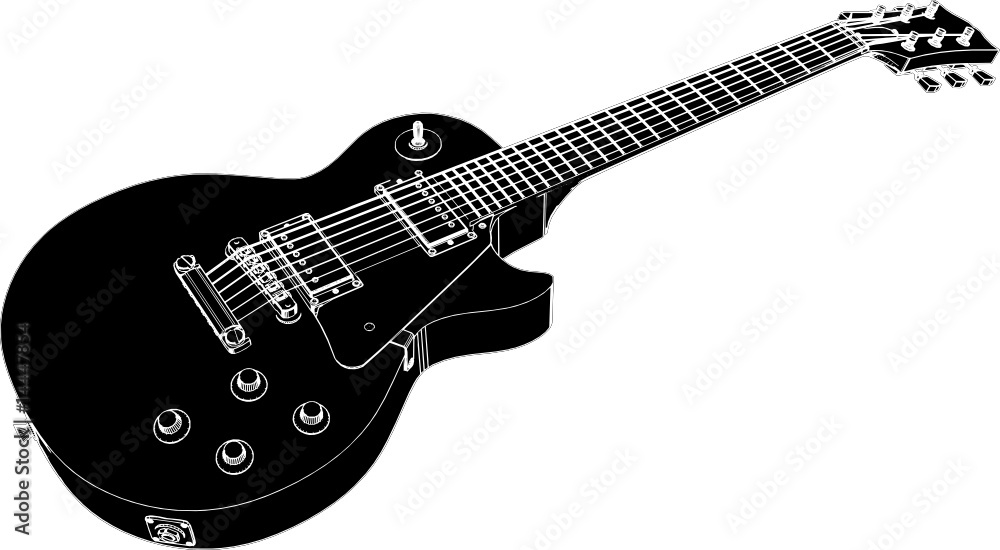 Fototapeta premium Electric Guitar Vector 03