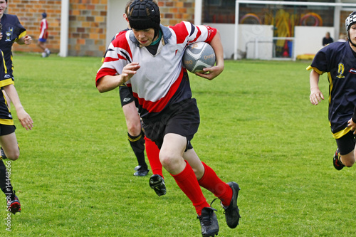 rugbymen cours marquer un essai