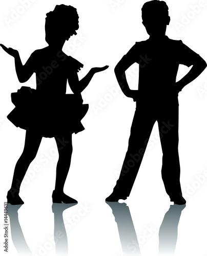 silhouette small friends