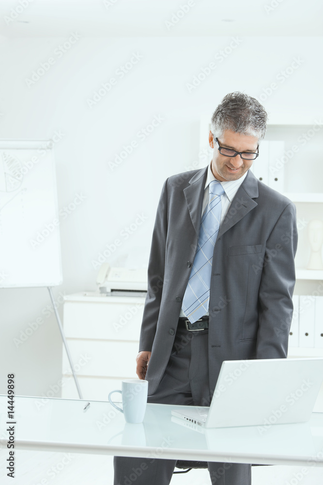 Fototapeta premium Businessman standing at desk