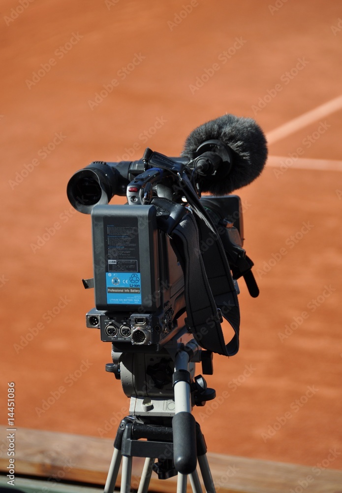 Caméra à un tournoi de tennis