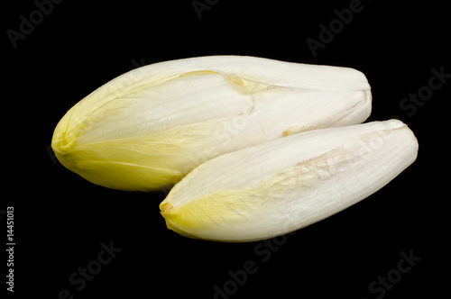 Endives isolated on black