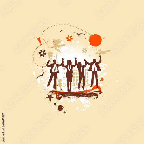 Business team vacations