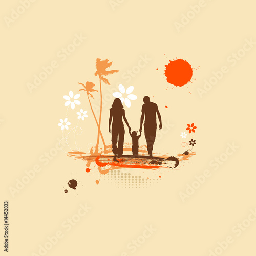 Happy family, summer holiday