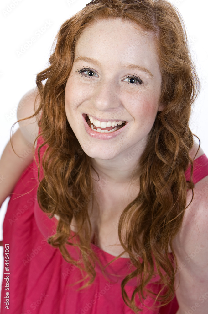Studio Shot of an Attractive Red Headed Teenager Studio Shot of an Attractive Red Headed Teenager