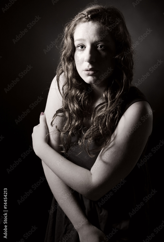 Studio Shot of an Attractive Red Headed Teenager Studio Shot of an Attractive Red Headed Teenager