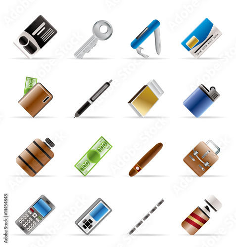 Realistic Vector Object Icons - Vector Icon Set