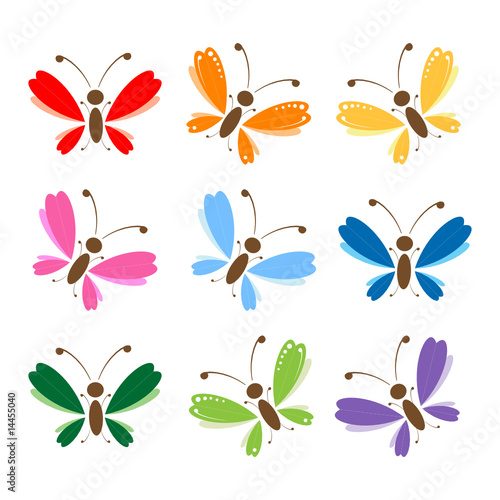 Butterfly set for your design © Kudryashka