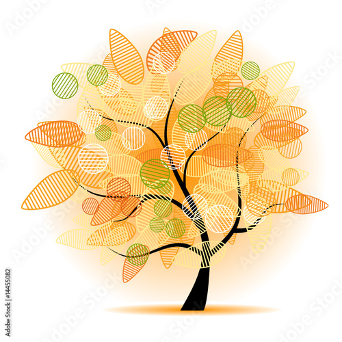 Art tree beautiful for your design