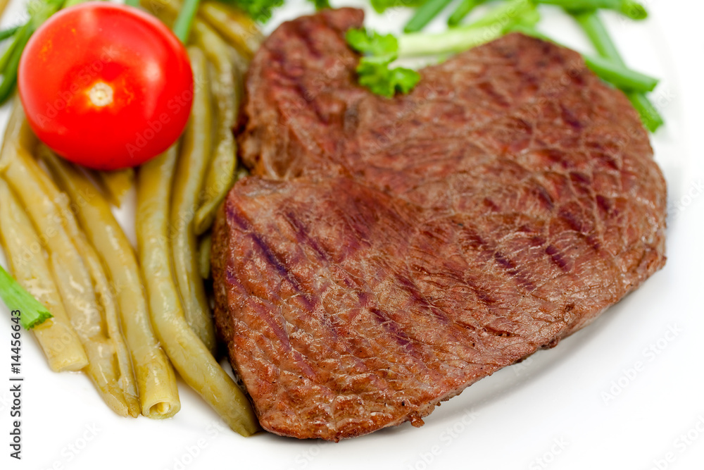 Roastbeef(Rumpsteak) mit Grünen Bohnen Roastbeef(Rumpsteak) mit Grünen Bohnen