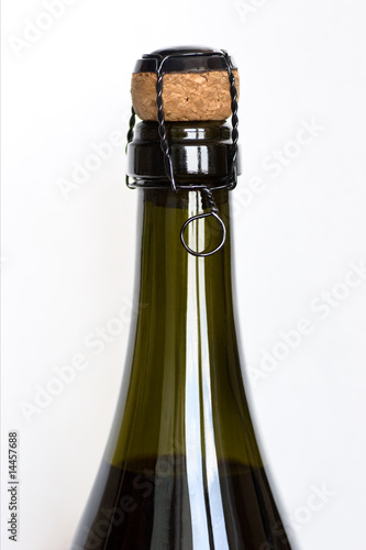 Lambrusco wine bottle closed