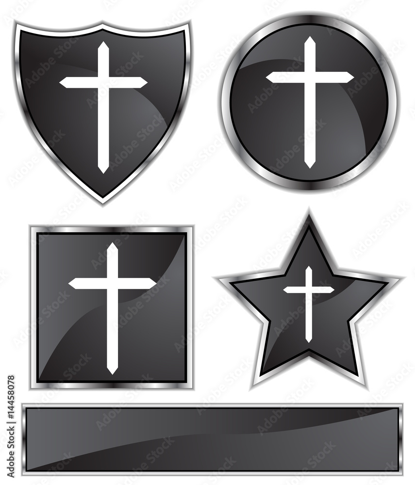 Fototapeta premium Crucifix Icon Set