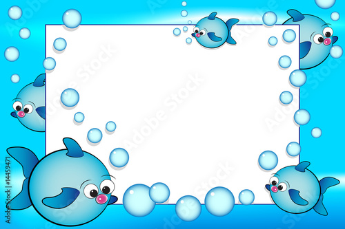 Kid scrapbook with blank frame message