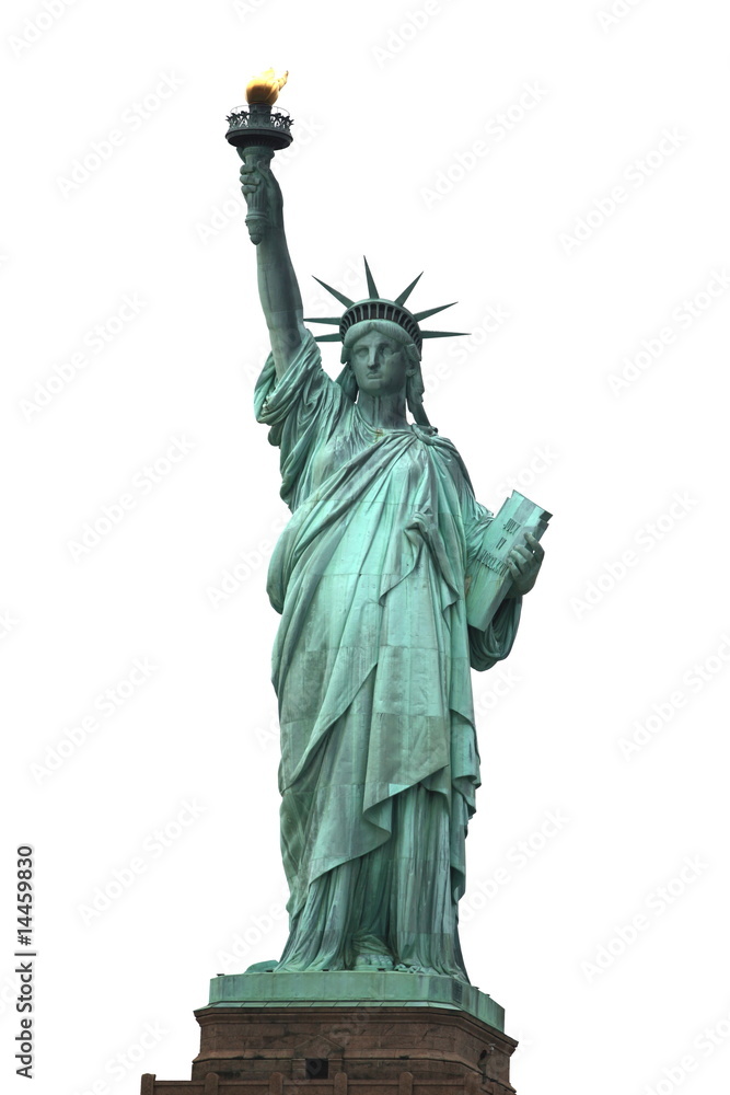 Fototapeta premium NY Statue of Liberty isolated on white